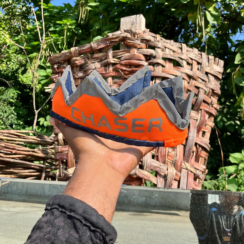 Chaser Vibrant Orange and Gray Crown Hat